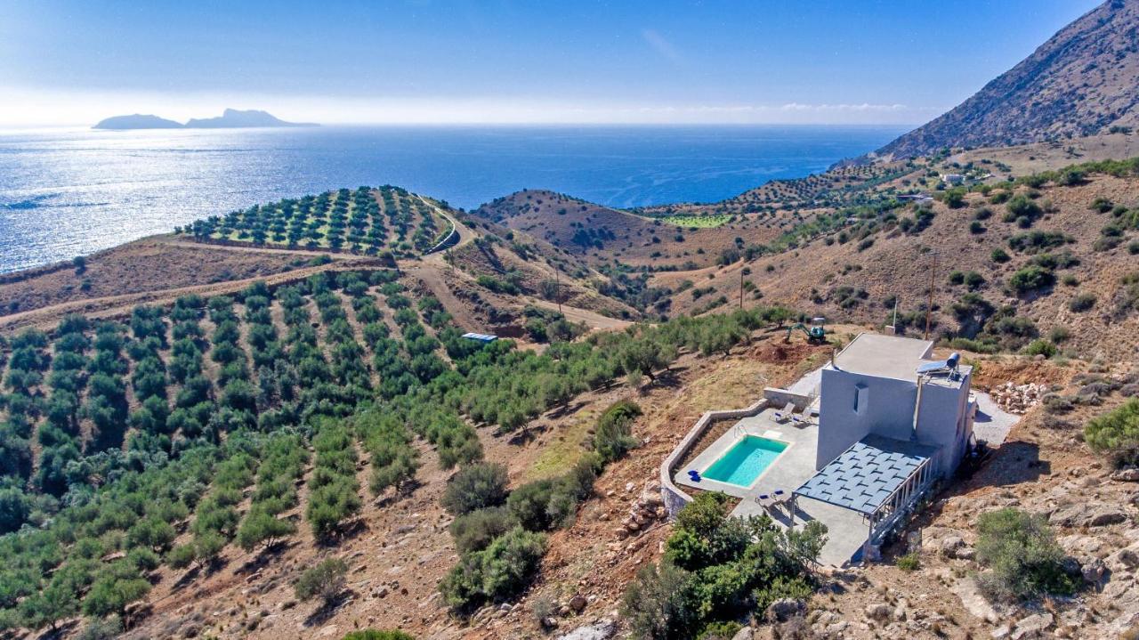 Tranquil Sea View Villa With Private Pool, Just 2Km From The Beach! 아기아갈리니 외부 사진