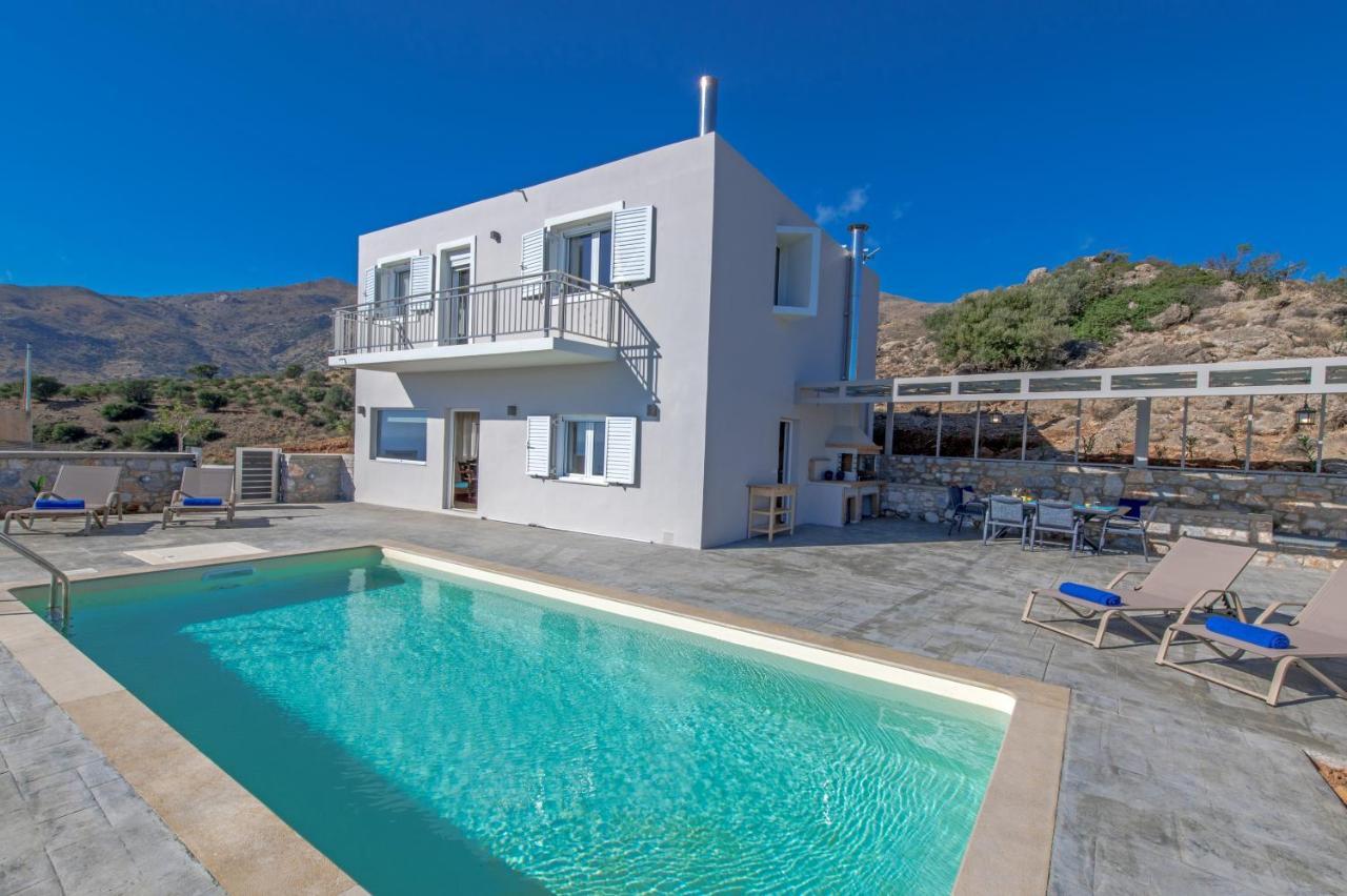 Tranquil Sea View Villa With Private Pool, Just 2Km From The Beach! 아기아갈리니 외부 사진