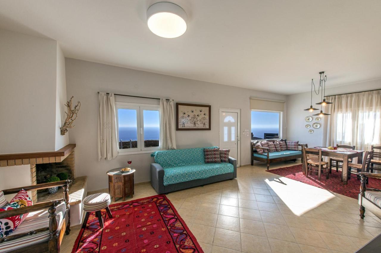 Tranquil Sea View Villa With Private Pool, Just 2Km From The Beach! 아기아갈리니 외부 사진