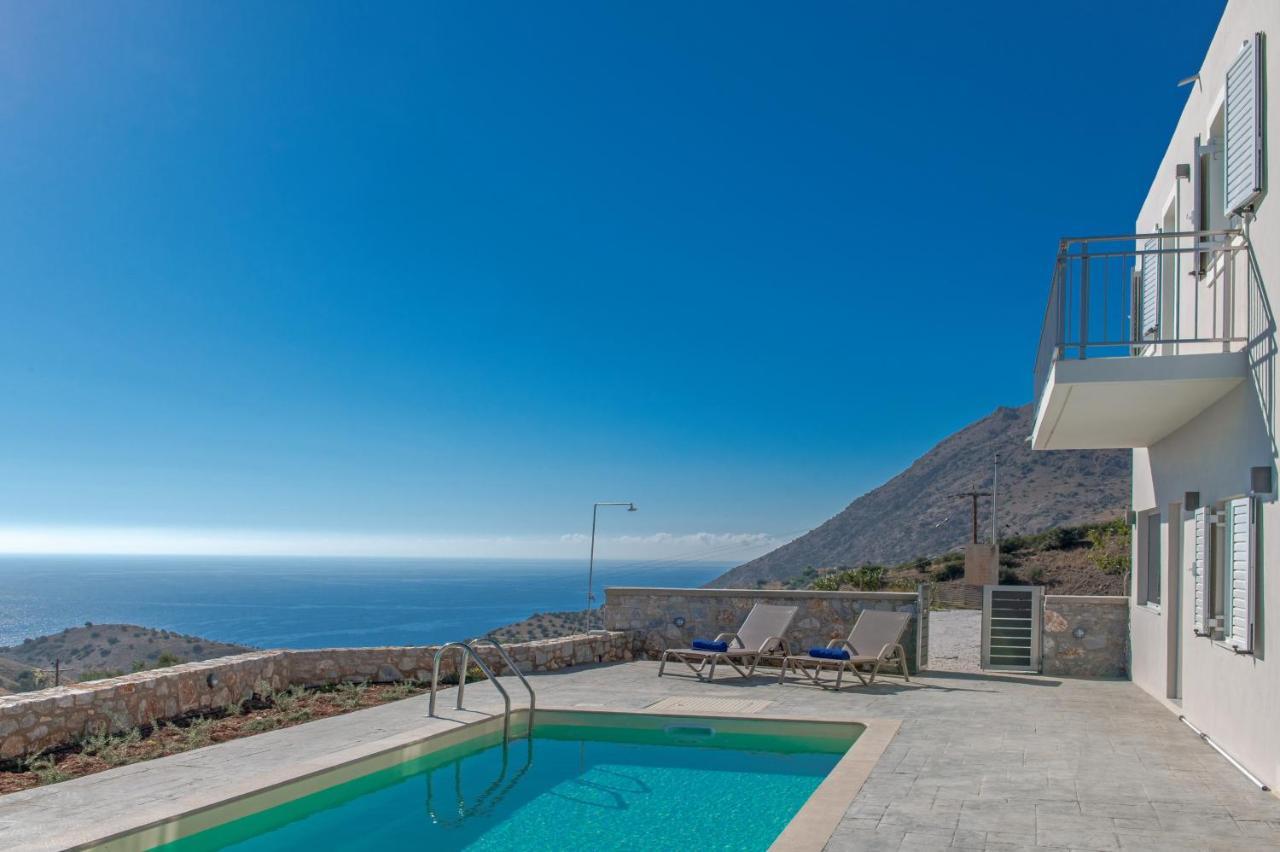 Tranquil Sea View Villa With Private Pool, Just 2Km From The Beach! 아기아갈리니 외부 사진