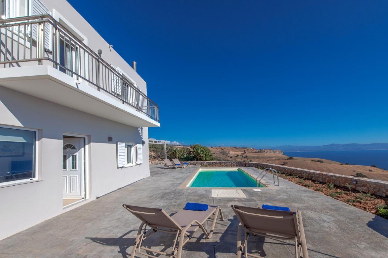 Tranquil Sea View Villa With Private Pool, Just 2Km From The Beach! 아기아갈리니 외부 사진