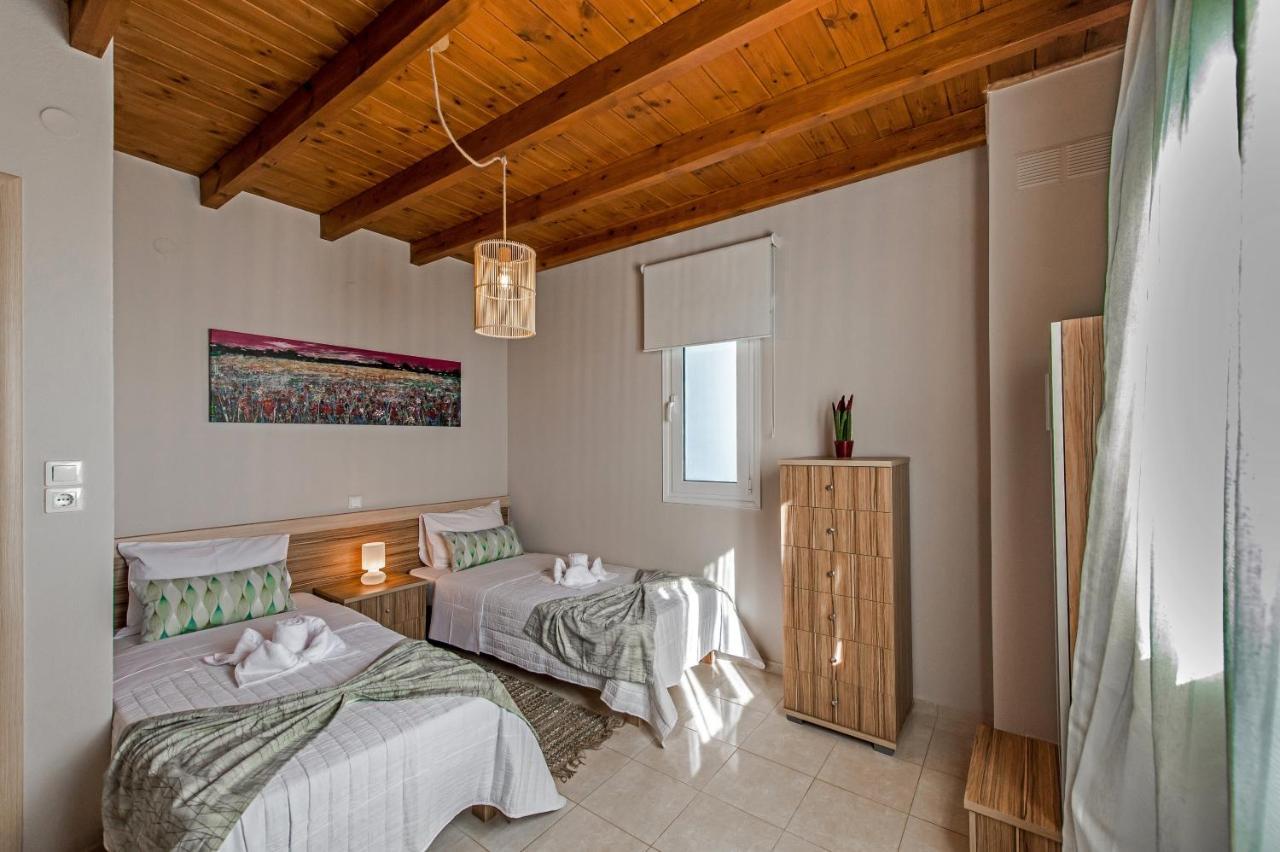 Tranquil Sea View Villa With Private Pool, Just 2Km From The Beach! 아기아갈리니 외부 사진