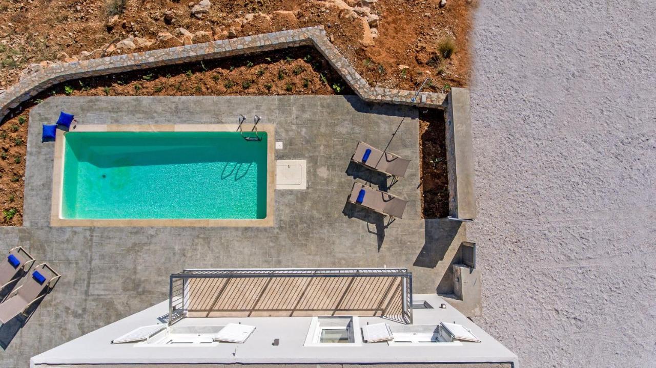 Tranquil Sea View Villa With Private Pool, Just 2Km From The Beach! 아기아갈리니 외부 사진