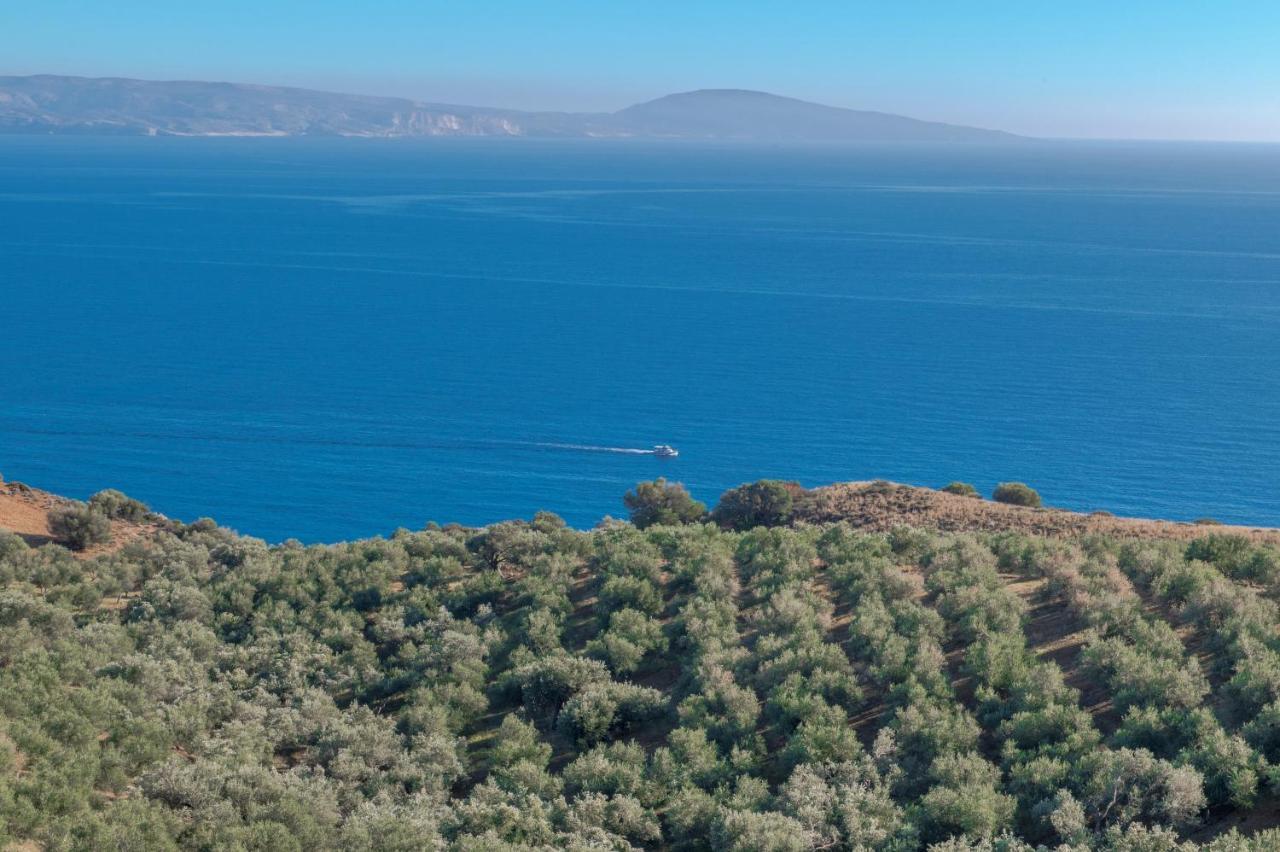 Tranquil Sea View Villa With Private Pool, Just 2Km From The Beach! 아기아갈리니 외부 사진