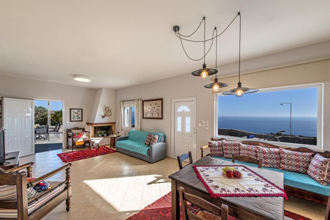 Tranquil Sea View Villa With Private Pool, Just 2Km From The Beach! 아기아갈리니 외부 사진